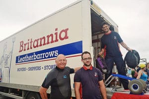 Britannia Leatherbarrows help at the Bournemouth Pier to Pier swim the biggest charity swim in Europe
