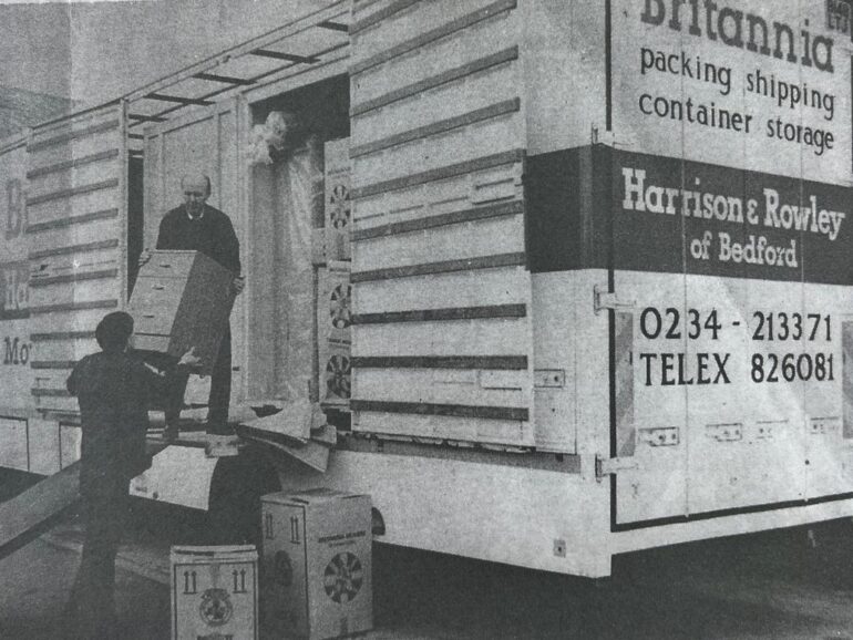 old harrison & rowley truck being loaded