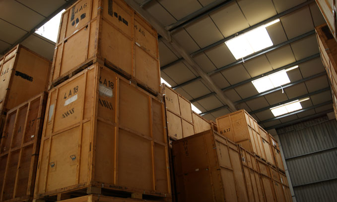 Container storage solutions at the Britannia Leatherbarrows warehouse